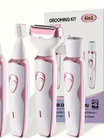 Rasoir Électrique Rechargeable pour Femmes – Kit Complet pour Visage, Nez, Jambes, Aisselles et Bikini